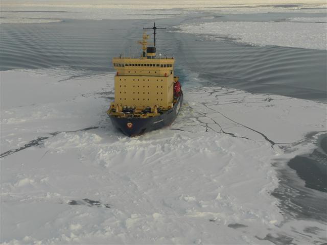 Icebreakers in Russian waters.