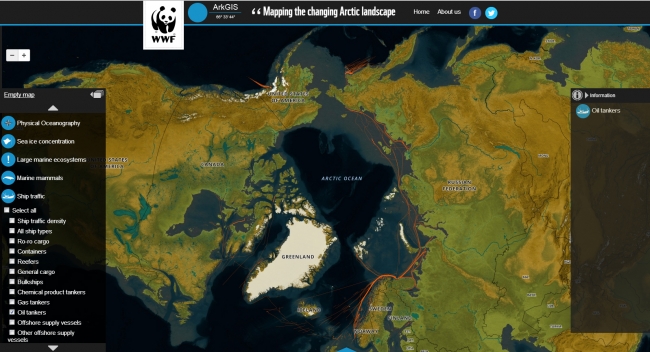 The new WWF web tool map