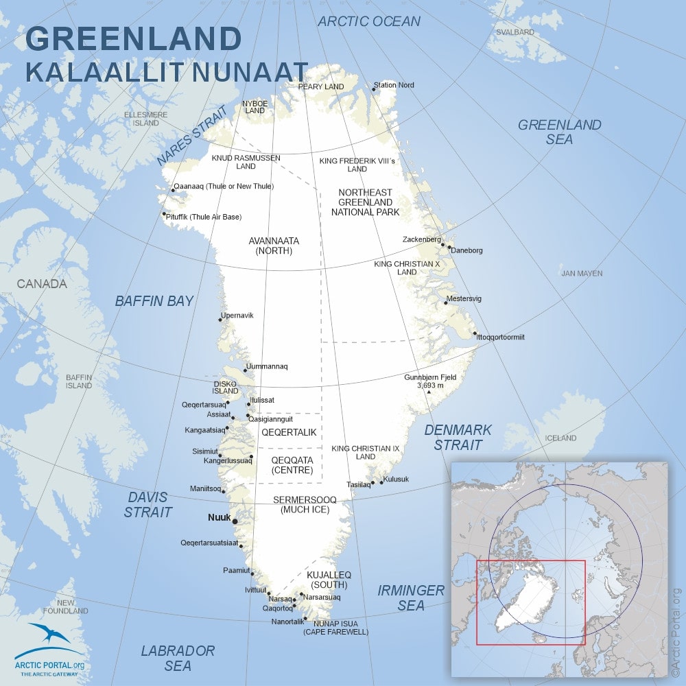 Greenland world map
