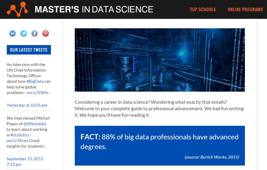 masters in data science website