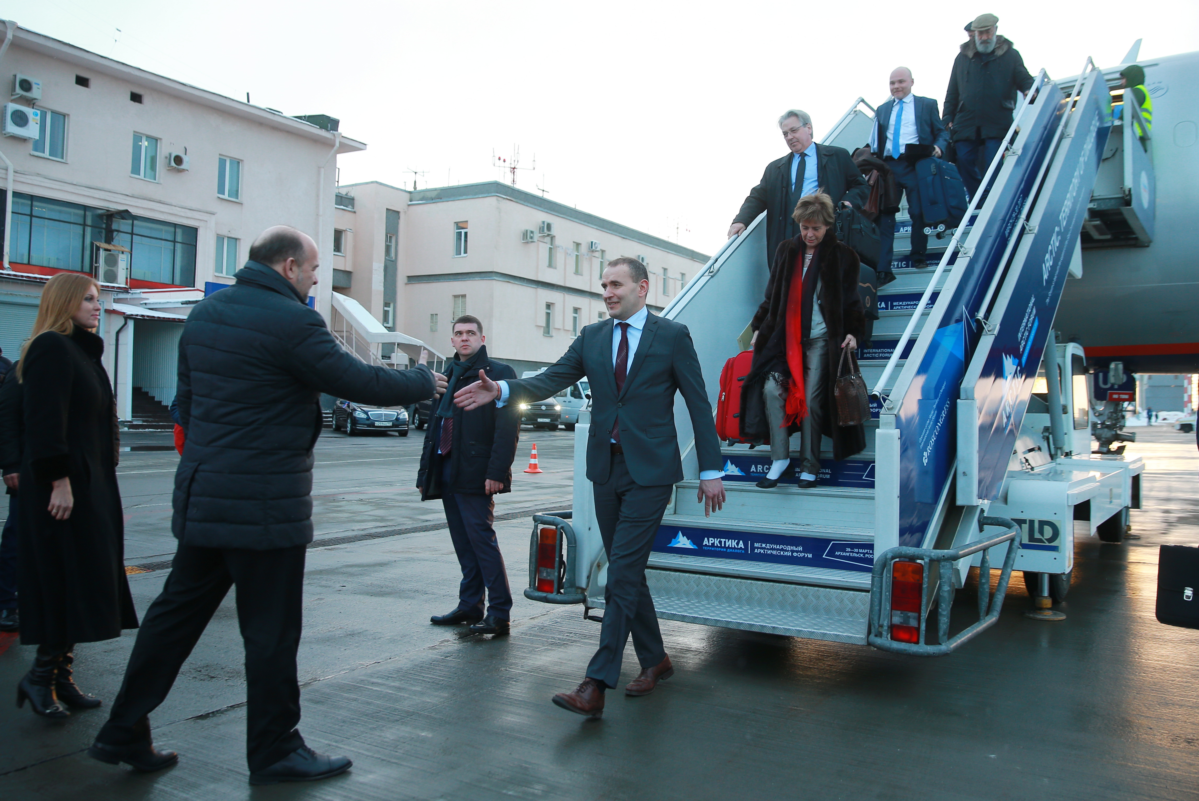 Guðni Th. Jóhannesson President of Iceland arrives to Arkhangelsk