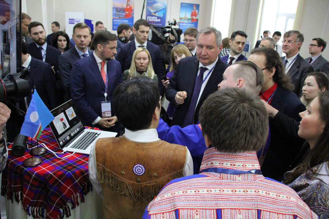 Reindeer Herders talking to Rogozin