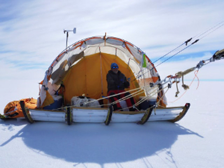 Wind powered sled