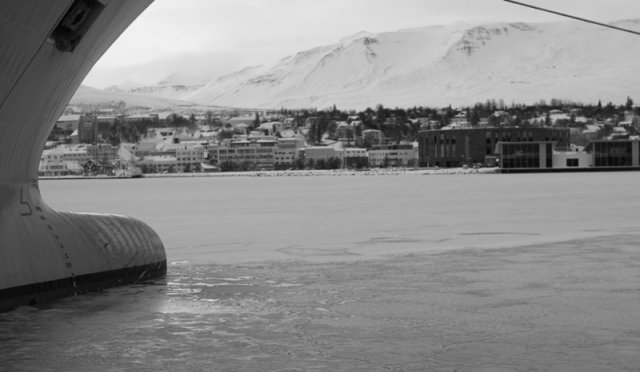 With Akureyri in the background