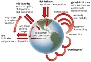 Persistent organic pollutants migration