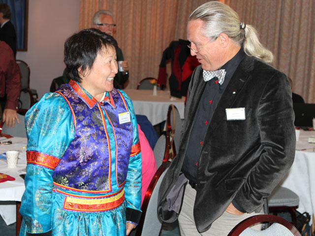 Lubov Radnaeva, secretary of the UArctic council and Lars Kullerud, president of the UArctic.