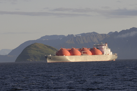 An LNG tanker