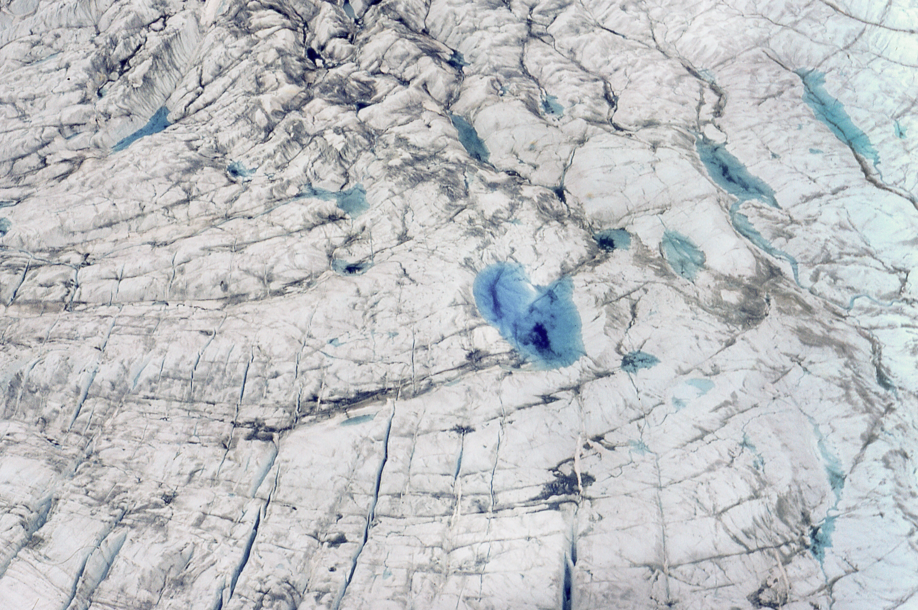 ice glacier from above