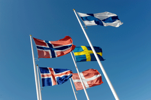 Flags of Scandinavian countries