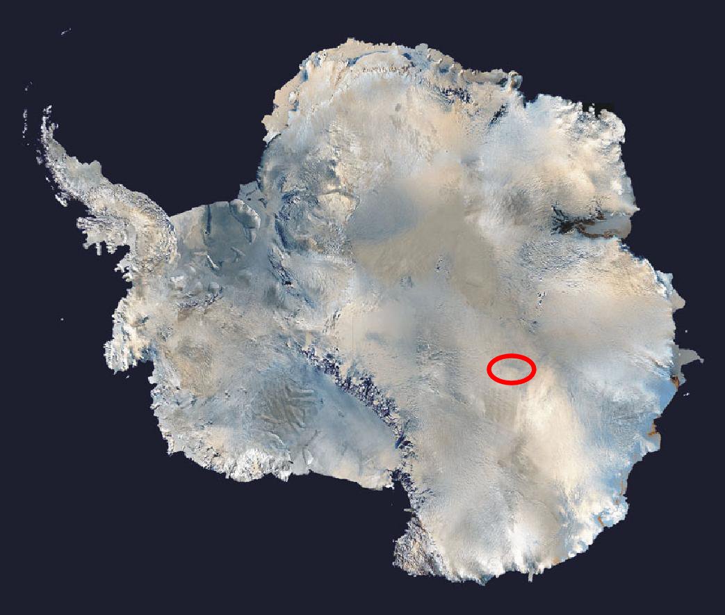 Lake Vostok Location