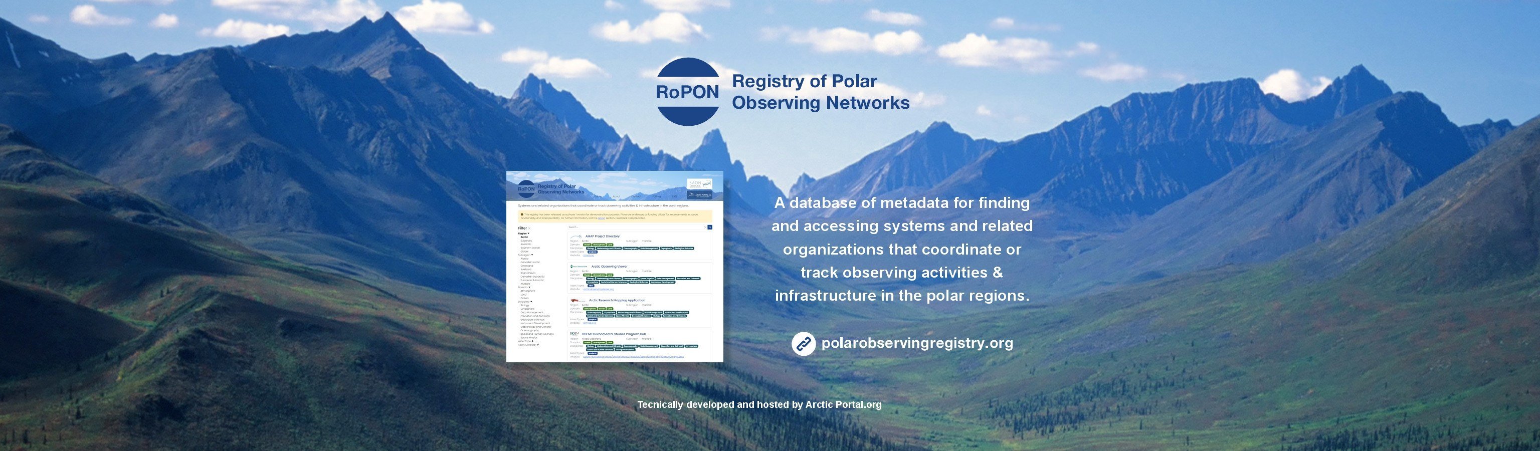 Registry of Polar Observing Networks - RoPON