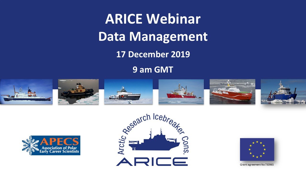 ARICE Webinar Data Management