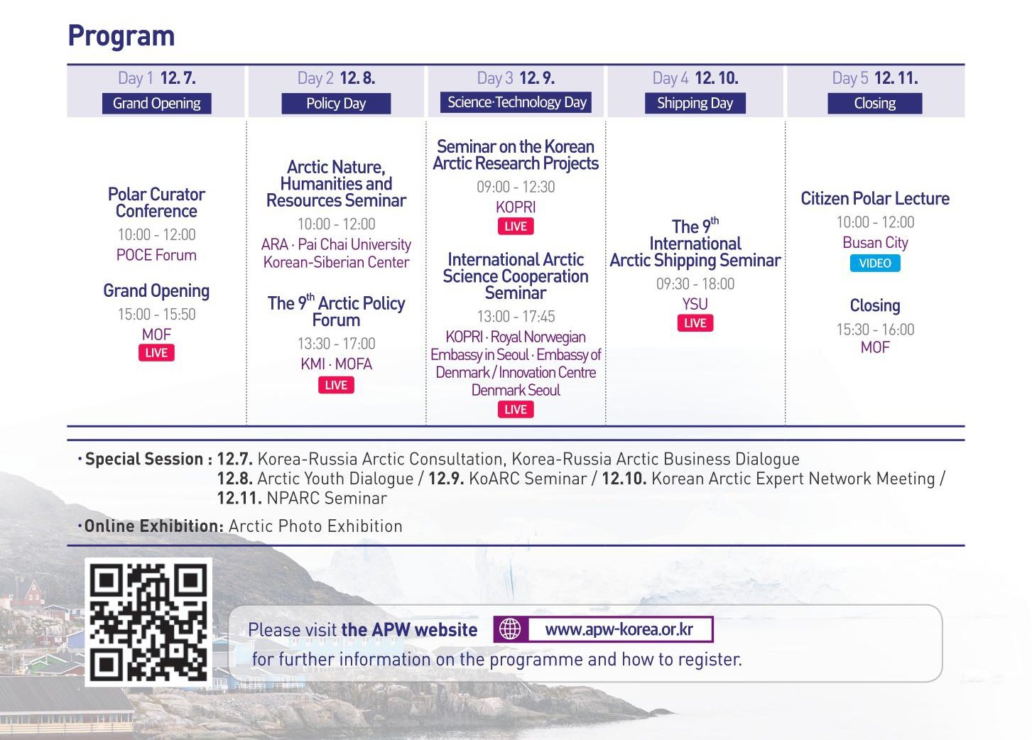 Arctic Partnership Week 2020 Program