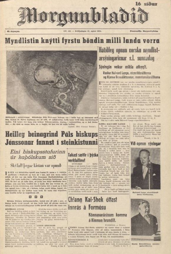 Páll Jónsson skeleton found in old Icelandic newspaper