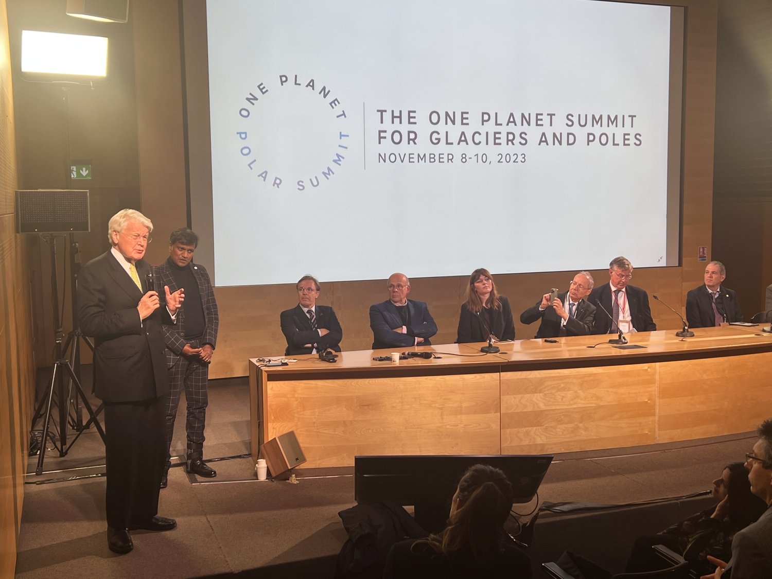 Ólafur Ragnar Grímsson at One Planet - Polar summit in Paris 2023