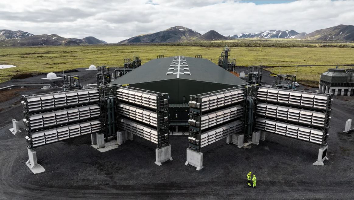 Mammoth, the world's largest air purifier, Geothermal Garden in Hellisheiði, Iceland