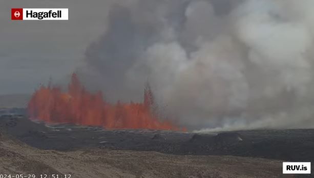 Eruption on Reykjanes by Grindavík Iceland 2024